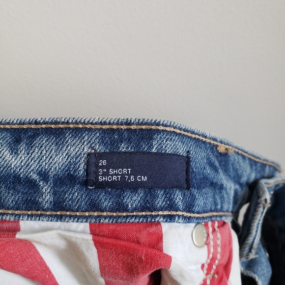 GAP American Pockets Distressed Jean Shorts Sz 26 - Picture 9 of 12